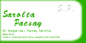 sarolta pacsay business card